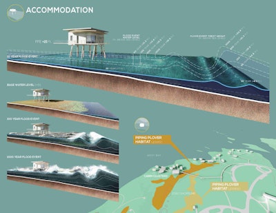 ASLA 2017 Award of Excellence, Analysis and Planning Category. Storm + Sand + Sea + Strand — Barrier Island Resiliency Planning for Galveston Island State Park by Studio Outside.