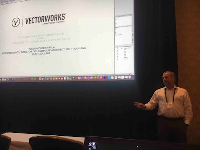 Todd McCurdy talks about 3D design. Photo: Jill Odom