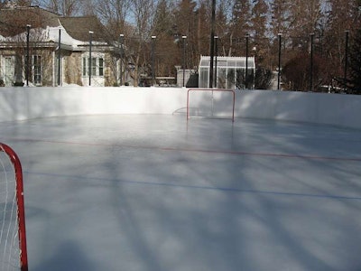A finished refrigerated rink. Photo: Lady Bug Creative Landscape & Design