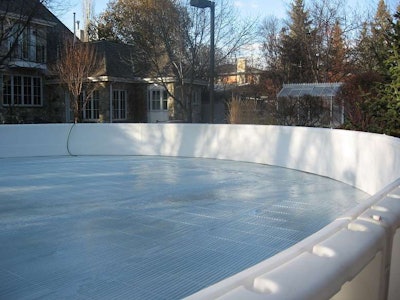 Water fills the refrigerated mats. Photo: Lady Bug Creative Landscape & Design