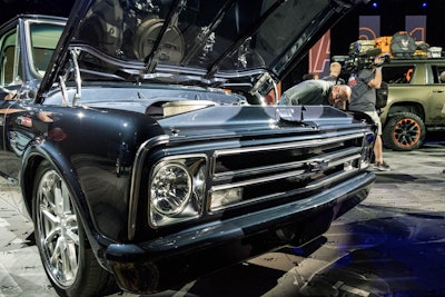 Grill of Vintage Chevrolet Truck
