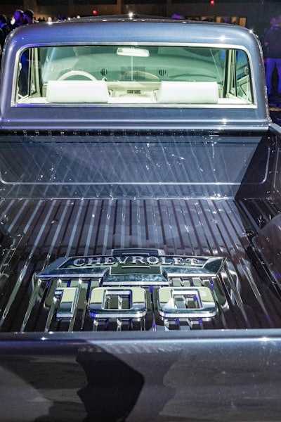 Inside Truck Bed of Vintage Chevy