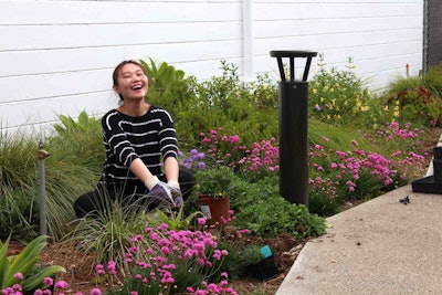 Residents participated in planting days after the project was completed. Photo: The Academy of Art University