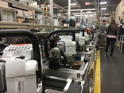 Stihl has 27 assembly lines at the Virginia Beach plant. Photo: Jill Odom