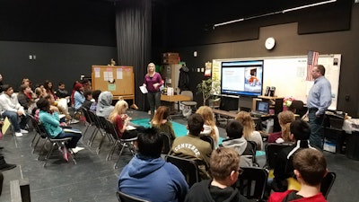 Sun Valley Landscaping used kits provided by the Industry Growth Initiative to help prepare for its presentation to a seventh-grade class. Photo: Sun Valley Landscaping