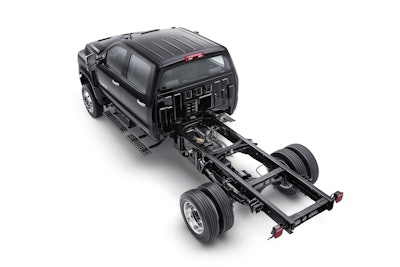 Easy to Upfit: the Chevrolet Silverado features painted, one-piece frame rails with smooth, unobstructed top sections, and through-the-frame fuel fill lines.