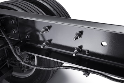 Easy to Upfit: the Chevrolet Silverado features painted, one-piece frame rails with smooth, unobstructed top sections, and huck bolts for superior clamping force.