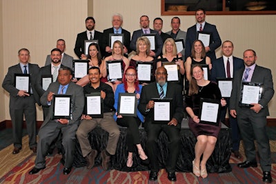 Back Row (Pictured left to right): Randy Salmon; Eric Boger; Tom Sakraida; Ben Kulp; Aaron Blanton; Caleb Kaliebe; Cole Stoy. Middle Row (Pictured left to right): Mike Ryan; Anthony DaSilva; Cynthia Corrales; Jacqueline Thomson; Jodean Davis; Sherry Stull; Melissa Dunk; Dylan Augenreich. Front Row (Pictured left to right): Miguel Herrera; Rafael Lopez; Jalyssa Martinez; Cecil Hopkins; Jen Saah; Drew Dummann. Photo: Ruppert Landscape