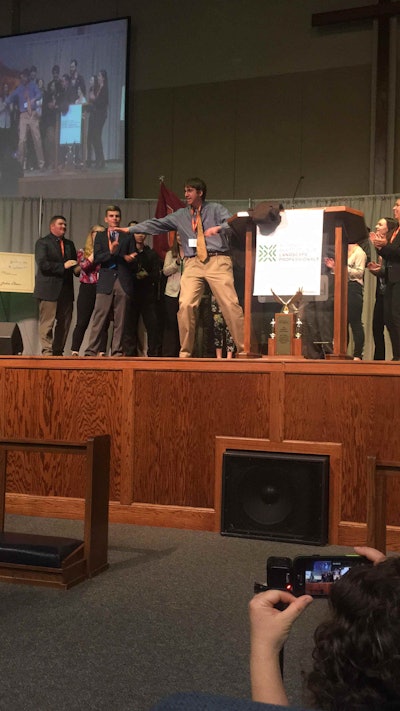 Virginia Tech won the roll call with its version of Kanye West’s “POWER.” Photo: Jill Odom