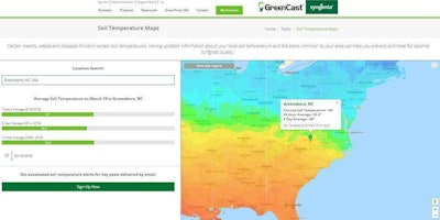 Track soil temperatures anywhere in the U.S. and receive personalized alerts on potential pest activity. Photo: Syngenta