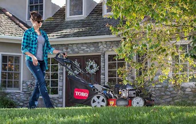 The Toro PowerReverse is said to make mowing so easy you can do it with one hand. Photo: Toro