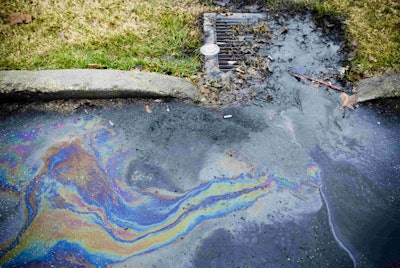 Oil and other pollutants carried by stormwater runoff may end up harming the ecosystem of natural bodies of water.
