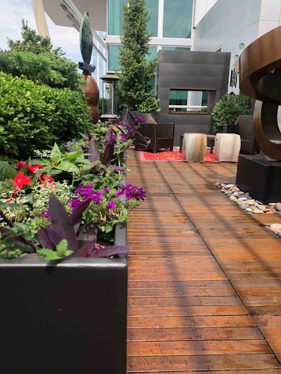 This rooftop garden provides the client with a secret getaway. Photo: Jill Odom
