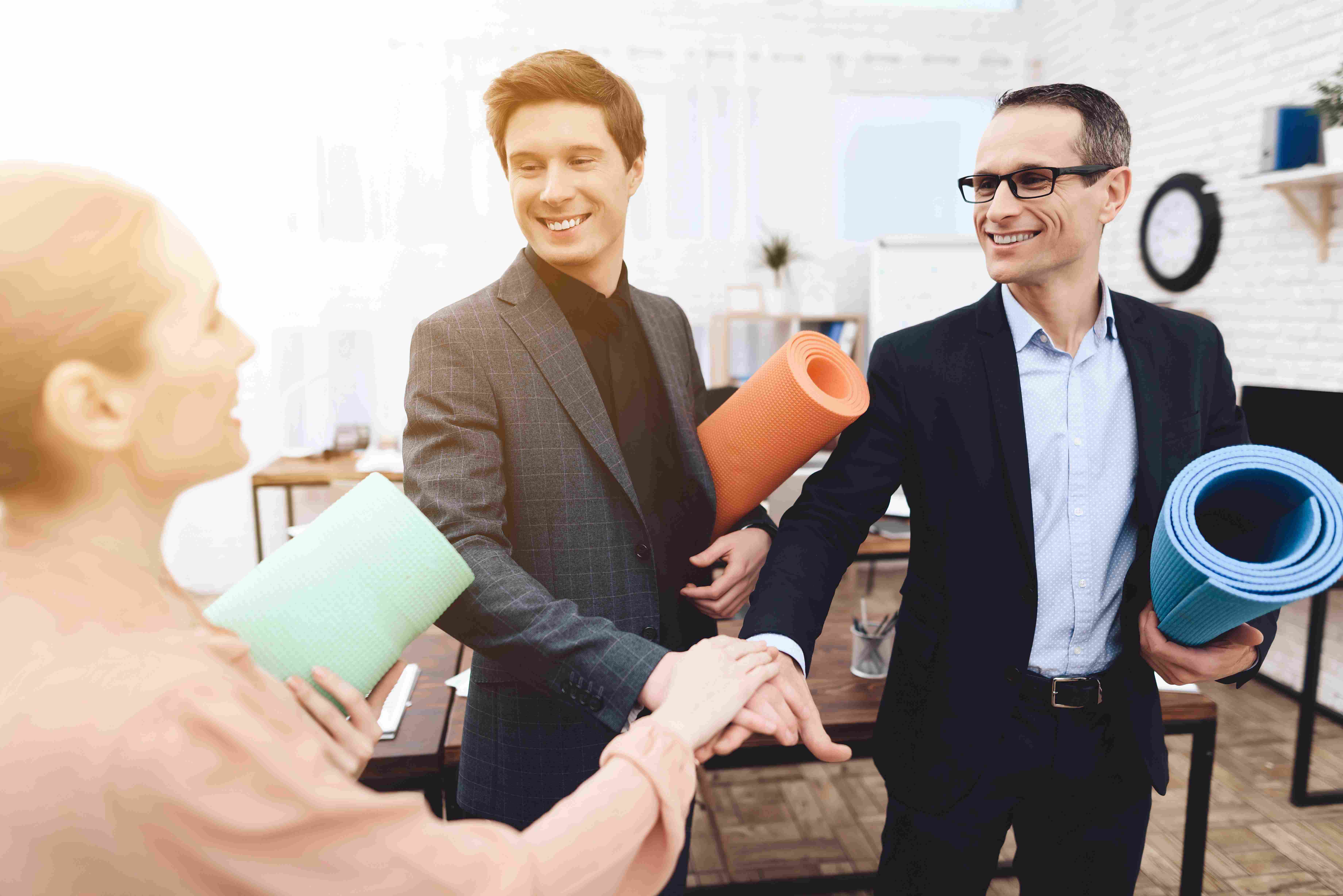 work-people-yoga-mats