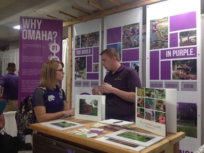 Dan Moore, director of operations, recruits students at NCLC to become employees for Kinghorn Gardens. Photo: Jill Odom