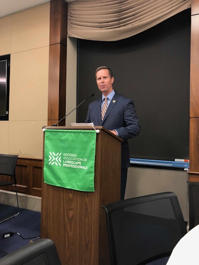 Rep. Rodney Davis spoke with NALP members about the need to address the H-2B caps. Photo: Jill Odom