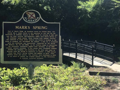 According to the Alabama Historical Association, Marr’s Spring served as a major factor in the selection of Tuscaloosa as the site of UA’s campus in 1827. Photo: Beth Hyatt