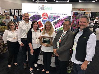 Ball Horticultural Company won the best in show booth award. Photo: Farwest