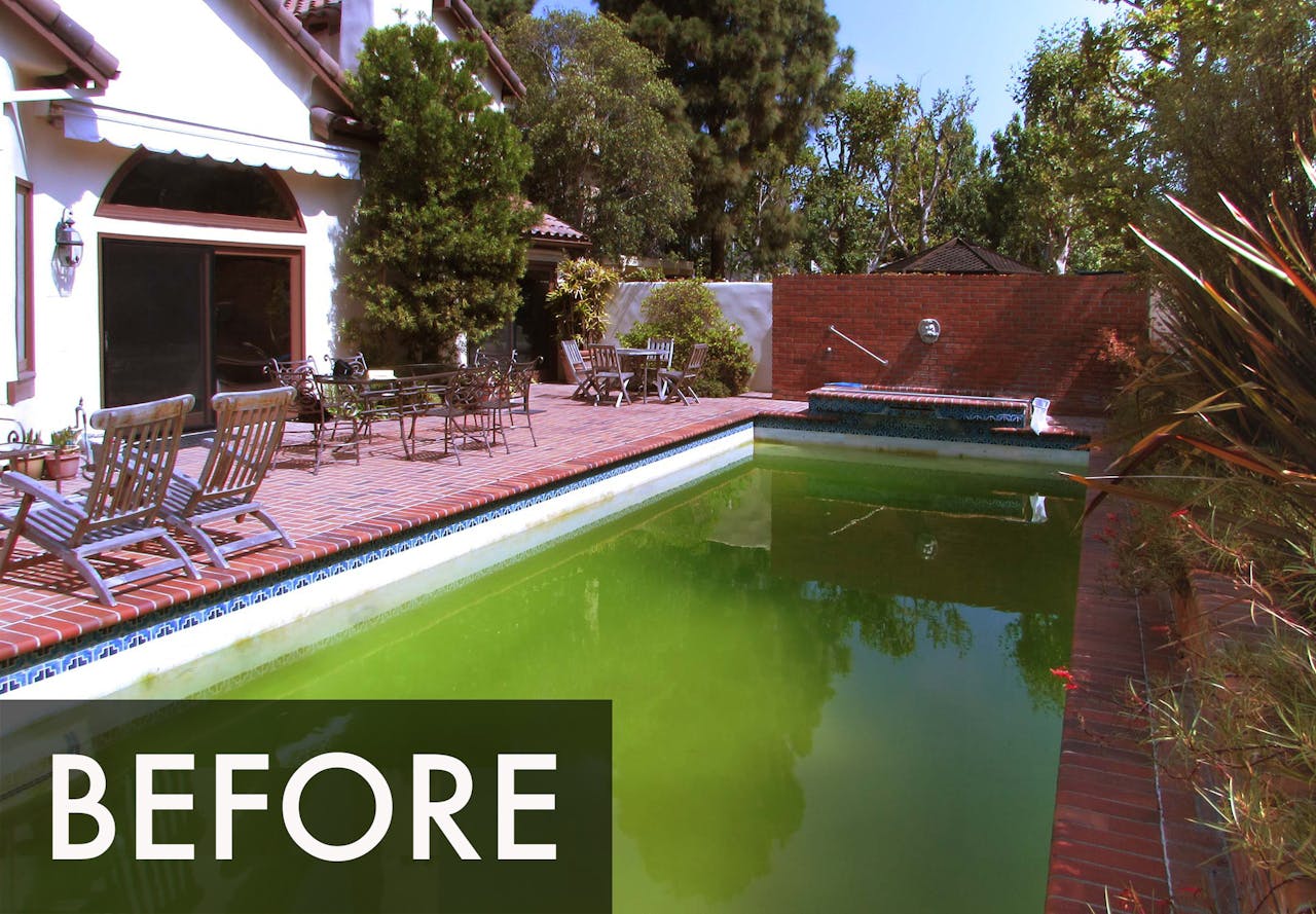 Before the renovation, the Manhattan Beach, California, home had a pool that was going unused. Photo: Urban Oasis Landscape Design