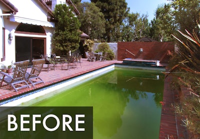 Before the renovation, the Manhattan Beach, California, home had a pool that was going unused. Photo: Urban Oasis Landscape Design