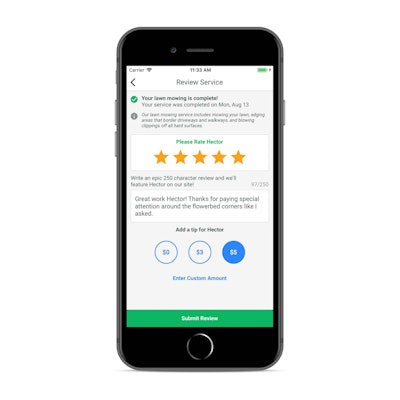 LawnStarter mobile screenshot view