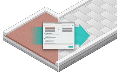 The hardscape object can show the different materials being used. Photo: Vectorworks
