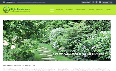 RightPlantz.com web site screenshot