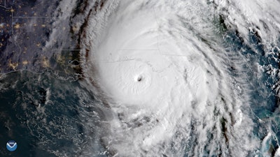 This GOES East satellite imagery, captured at 9 a.m. ET on Wednesday, Oct. 10, 2018, shows the storm less than 90 miles southwest of Panama City, Florida. Photo: NOAA