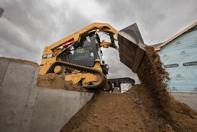 The radial-lift Cat 239D is powered by a Cat C2.2 CRDI engine rated at 67.1 gross horsepower and 153 pound-feet of torque. Photo: Caterpillar