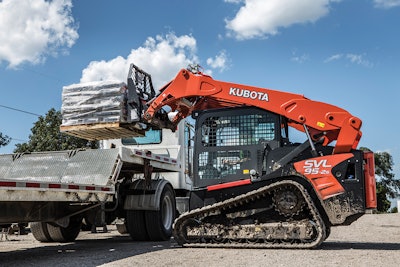 The Kubota SVL95-2 has 96.4 gross horsepower and an operating weight of 11,299 pounds. Photo: Kubota