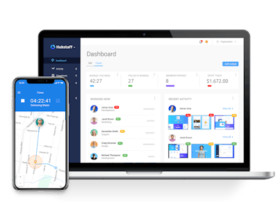 Hubstaff allows for time tracking and GPS tracking. Photo: Hubstaff