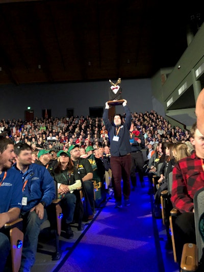 Brigham Young University brought out the trophy having been the 2018 champs. Photo: Jill Odom