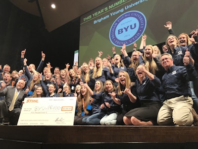 BYU – Provo students cheer over their third straight win at NCLC. Photo: Jill Odom