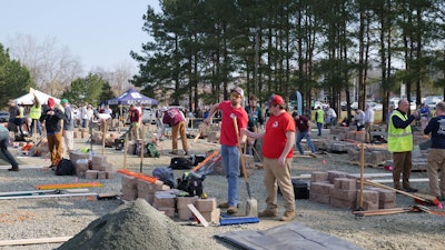 Yanders also competed in the hardscape installation event. Photo: NC State