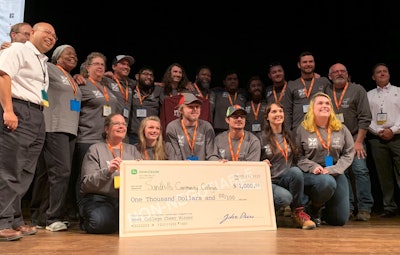 Sandhill Community College won the Best Cheer Award for 2019 Photo: John Deere