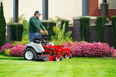 Reducing operator fatigue can help crews deliver better productivity, which is why ergonomics are more important on mowers. Photo: Exmark