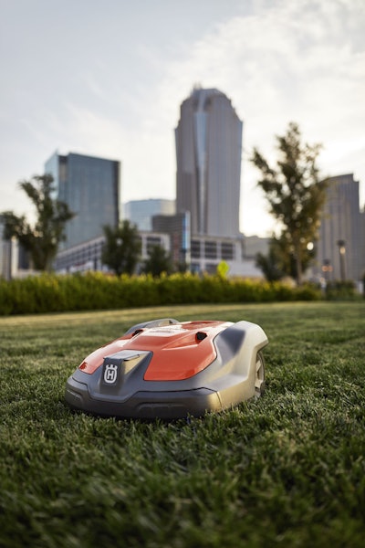 Experts say that by having these mowers take on the task of mowing, your crew is free to do more labor-intensive work. Photo: Husqvarna