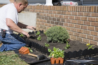 Lightweight landscape fabric works best in seasonal garden beds. Photo: Jobe’s