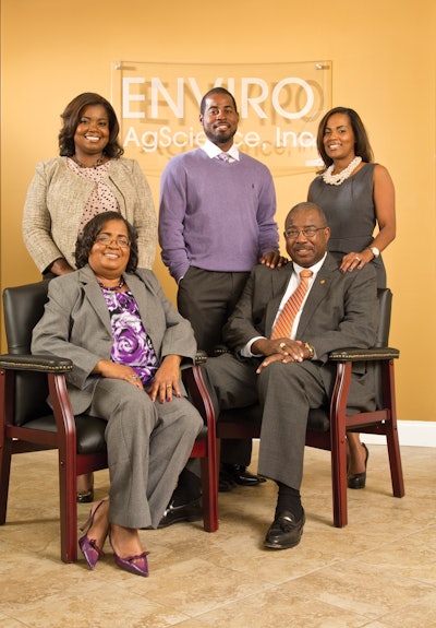 Dr. Louis Lynn (seated on the right) has grown his business from 1985 and now his children handle the daily operations of ENVIRO AgScience, Inc. Photo: Black Enterprise