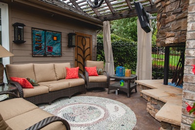 Including all the amenities one would find indoors, can entice families to spend more time outside. Photo: Sun Valley Landscaping