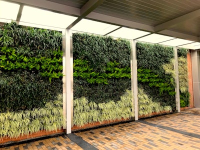 This Versa Wall XT was installed at Lockton Place, an eight-story office building in Houston, Texas. Photo: GSky Plant Systems, Inc.