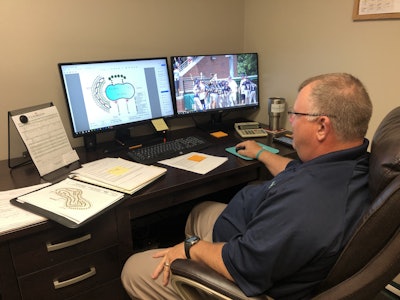 Skip Thompson, CEO of TideWater, uses PRO Landscape software for his design work. Photo: Jill Odom/Total Landscape Care