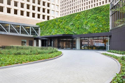 The C. Baldwin Hotel in Houston features a living wall that has an estuary-look to it. Photo: Shannon O’Hare