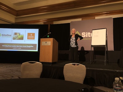 Industry veteran Judy Guido called on women to speak up and use their voice. Photo: Jill Odom/Total Landscape Care