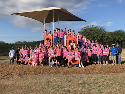 Pretty in pink, WIGI attendees helped fix up Kennedy Park in Tucson, Arizona. Photo: Jill Odom/Total Landscape Care