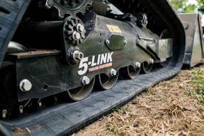 The new 5-link Torsion Suspension on Bobcat’s new R-Series compact track loaders replaces the roller suspension found on previous models.