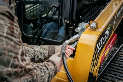 High-flow systems have a low tolerance for contaminants so it is important to keep the hydraulic system clean. Photo: ASV