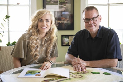Hannah Paulson (left) and Jim Drzewiecki (right) work together to create custom landscape designs. Photo: Renn Kuhnen Photography