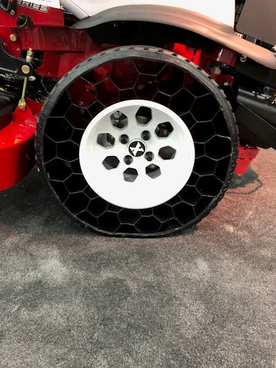 The Tractus tire has been in development for a number of years. Photo: Jill Odom/Total Landscape Care