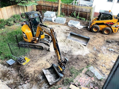 Audet uses his tiltrotator for tasks such as digging out patios, backfilling small foundations and digging trenches. Photo: Audet Enterprises